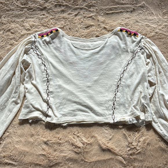 Free People boho long sleeve top - Picture 3 of 8